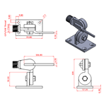 JS2D01 Montura de alta resistencia para antena en trinquete 