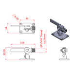 JS2D02 Montura para antena en trinquete 