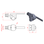 JS2D03 Montura para antena en carril