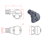 JS2D04 Montura para antena en carril