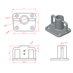 JSLB25 Stanchion Base