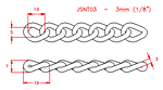 JSNT03 Cadena de eslabn torcido