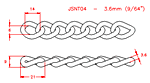 JSNT04 Cadena de eslabn torcido