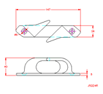 JSQ22R Guiacabos curvado skene - lado derecho