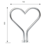 JS2C03 Aparcabicis Corazn para atornillar