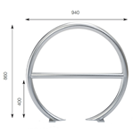 JS2C04 Aparcabicis Theta para atornillar