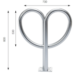 JS2C23 Aparcabicis Tulipn para embutir