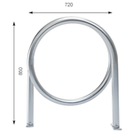 JS2C24 Aparcabicis Bucle para atornillar