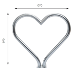 JS2C25 Aparcabicis Corazn grande para embutir