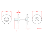 JS-DF03S Pestillo giratorio sin Indicador
