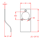 JS-DF15S Cilindro tirador cerradura circular