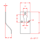 JS-DF17S Euro Profile Cylinder Door Pull