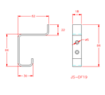 JS-DF19S Gancho para abrigo y sombrero 