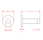 JS-DF22S Tope de proyeccin para puerta