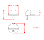 JS-DF24S Tope ovalado de suelo para puertas