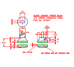 JS3G01 Rodamiento frontal para toldo de vidrio