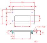 JSK12 Tirador de placa con receso