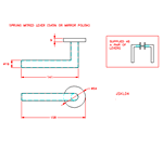 JSKL04M Picaporte cuadrado con muelle