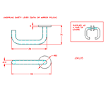 JSKL05M Picaporte de seguridad sin muelle 