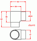 JSLA45 Codo 90