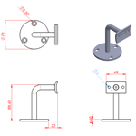 JSLA58 Soporte reposo de pared