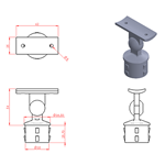 JSLA61 Soporte reposo ajustable