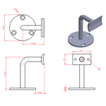 JSLA62 Soporte reposo de pared