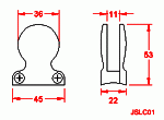 JSLC01 Pinza botn espalda redonda - para cristal 10mm