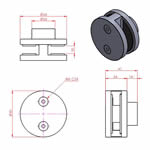 JSLC13 Pinza doble para cristal