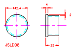 JSLD08 Embellecedor plano a presin