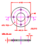 JSLD15 Placa base de poste (para JSLD14)