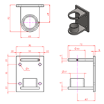 JSLD18 Soporte fijo lateral