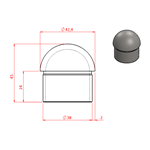 JSLD20 Embellecedor de cpula a presin 