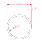 JSSMP22 Barandilla tubo - Ultra espejo - tramos de  250mm