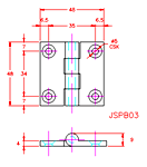 JSPB03 Bisagra de libro