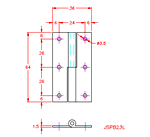 JSPB23L Bisagra desmontable - lado izquierdo