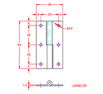 JSPB23R Bisagra desmontable - lado derecho 