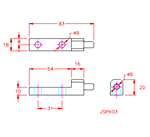 JSPK03 Bisagra de bloque simple con perno