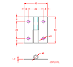 JSPL01L Bisagra desmontable - lado izquierdo