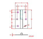 JSPL02R Bisagra desmontable - lado derecho 