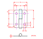 JSPL04L Bisagra desmontable - lado izquierdo