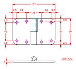 JSPL05L Bisagra desmontable - lado izquierdo