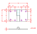 JSPL05R Bisagra desmontable - lado derecho 