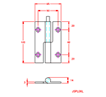 JSPL06L Bisagra desmontable - lado izquierdo