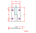 JSPL06R Bisagra desmontable - lado derecho 