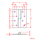 JSPL07L Bisagra desmontable - lado izquierdo