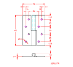 JSPL07R Bisagra desmontable - lado derecho 