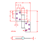 JSPL09L Bisagra desmontable - lado izquierdo