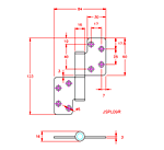 JSPL09R Bisagra desmontable - lado derecho 