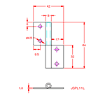 JSPL11L Bisagra desmontable - lado izquierdo